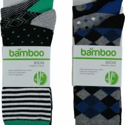 Apollo | Bamboe Fashion Sokken Met Print | Zwart | 6 Paar | Maat 43/46 | Naadloze Sokken | Bamboe Sokken Heren -Exporteren beenmode winkel 550x672 5