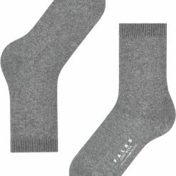 FALKE Cosy Wool Zonder Motief Zacht Dik Winter Warm Ondoorzichtig Halfhoog Comfortabel Merinowol Kasjmier Grijs Dames Sokken - Maat 35-38 -Exporteren beenmode winkel 550x676