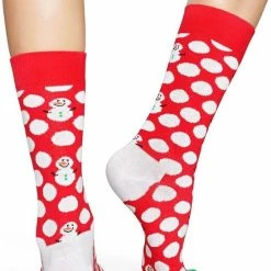 Happy Socks Big Dot Snowman Sock - Maat 36-40 -Exporteren beenmode winkel 550x682 1