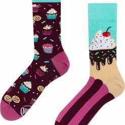 Many Mornings - The Cupcake - Unisex - Maat: 35-38 - Gekke Vrolijke Grappige Sokken
