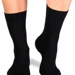 Merkloos Fijne Merino Wol Sokken, BASIS, Zwart, 43-46