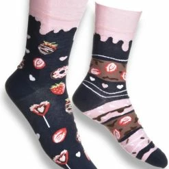 More Fashion - Dames Sokken - 35/38 - 4-Pack - Coffee & Cake - MADE IN EU -Exporteren beenmode winkel 550x695