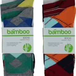 Apollo | Bamboe Sokken Met Print | Multi Color | 6 Paar | Maat 39/42 | Damessokken | Herensokken | Duurzame Sokken | Bamboe | Bamboo -Exporteren beenmode winkel 550x704