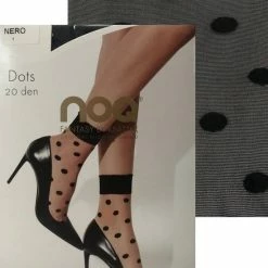 2 Pack Knittex Zwarte Pantysokjes Met Stippen Dots 20Den, One Size -Exporteren beenmode winkel 550x716 1