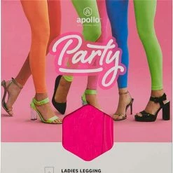 Dames Party Legging | 60 Denier | Fluor Rose | Maat L/XL | Neon Legging | Gekleurde Legging | Legging Carnaval | Apollo -Exporteren beenmode winkel 550x718 4