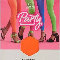 Dames Party Legging | 60 Denier | Fluor Oranje | Maat L/XL | Neon Legging | Gekleurde Legging | Legging Carnaval | Apollo -Exporteren beenmode winkel 550x726 3