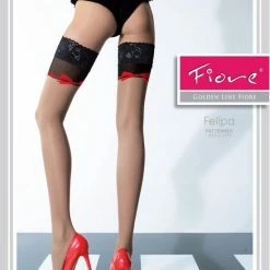Fiore Felipa 20 Den Stay Up Kousen Maat L Natural