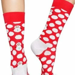Happy Socks Big Dot Snowman Sock - Maat 36-40 -Exporteren beenmode winkel 550x731 1