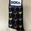Merkloos SOKn. Trendy Sokken *WIJNEN-WIJNEN* Maat 35-41 (ook Leuk Om Kado Te Geven !)