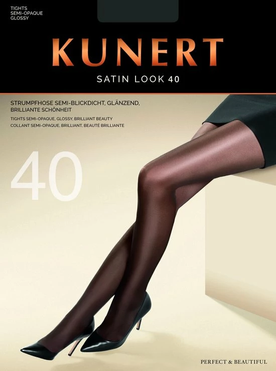 Kunert Satin Look 40 Panty - Zwart - Maat 38-40 4 Kunert Satin Look 40 Panty - Zwart - Maat 38-40 - Afbeelding 2