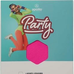 Dames Party Leggings 200 Denier | Fluor Rose | Maat S/M | Gekleurde Legging | Neon Legging | Dames Legging | Carnaval | Feeskleding | Apollo -Exporteren beenmode winkel 550x737 2