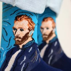 Merkloos Kunstsokken - Van Gogh Zelfportret - Maat 36-40 - Vrolijke Sokken Voor Creatieve Dames En Heren -Exporteren beenmode winkel 550x742 1