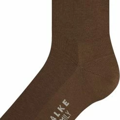 FALKE Family Grondstofvriendelijk Zacht Zonder Motief Duurzaam Ondoorzichtig Mid-rise Duurzaam Katoen Bruin Dames Sokken - Maat 35-38 -Exporteren beenmode winkel 550x750 1