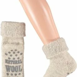 Merkloos Apollo - 45% Wol - Huissokken Dames - Huissokken Heren - Grijs - Maat 43-46