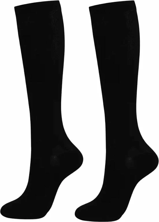 4 Paar Donex Kniekousen - Katoen - Zwart - Maat 43-46 3 4 Paar Donex Kniekousen - Katoen - Zwart - Maat 43-46