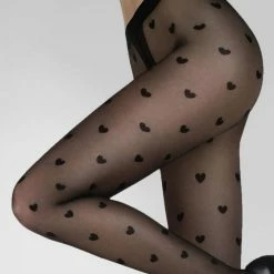 Gatta Lycra Satin Sheers Micro-mesh Panty Funny 08, 20DEN, Met Hartjes, Zwart ,maat L (4) -Exporteren beenmode winkel 550x771 4