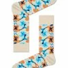 Happy Socks Hummingbird Sokken - Peach/Wit - Maat 36-40 -Exporteren beenmode winkel 550x773 1