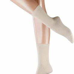 FALKE Cosy Wool Zonder Motief Zacht Dik Winter Warm Ondoorzichtig Halfhoog Comfortabel Merinowol Kasjmier Wit Unisex Sokken - Maat 35-38