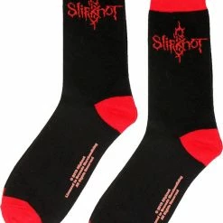 POPMERCH Slipknot S Logo Sokken Zwart/Rood - Official Merchandise