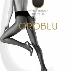 Oroblu Different 40 Panty - Kleur Singapour/ Antraciet - Maat XL -Exporteren beenmode winkel 550x778