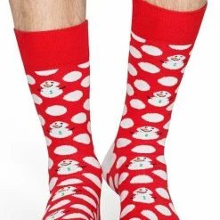 Happy Socks Big Dot Snowman Sock - Maat 36-40 -Exporteren beenmode winkel 550x782 1