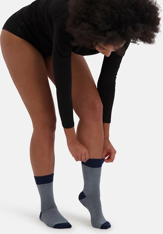 Bamboo Basics - Bamboe Sokken Beau (3-pack) Unisex - Navy Gestreept - 41-46 5 Bamboo Basics - Bamboe Sokken Beau (3-pack) Unisex - Navy Gestreept - 41-46 - Afbeelding 3