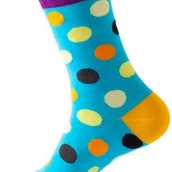 Merkloos Happy Footwear Sokken Multicolor Giftbox - Groen - Blauw - Meerkleurig - Stippen - Heren 41 46 -Exporteren beenmode winkel 550x802 2