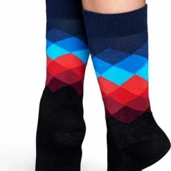 Happy Socks Faded Diamond - Zwart - Maat 36-40 -Exporteren beenmode winkel 550x802 7