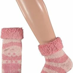Apollo Huissokken Dames - Wollen Sokken - Warme Sokken - Antislip - Roze - Maat 39-42