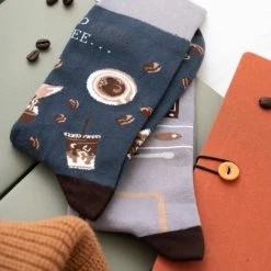 More Fashion - Dames Sokken - 35/38 - 4-Pack - Coffee & Cake - MADE IN EU -Exporteren beenmode winkel 550x823 4