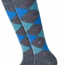 Burlington Marylebone Kniekous Dames 22382 3077 Mid.grey Mel. 36-41 -Exporteren beenmode winkel 550x827