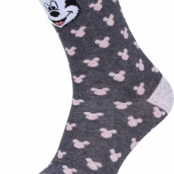 3x Grijs-roze Damessokken Minnie En Mickey DISNEY 37-42 -Exporteren beenmode winkel 550x828 1