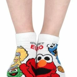 Merkloos Sesamstraat-Sokken-Elmo-Cookiemonster-Pino-Oscar-Leuk-Unisex-Onesize
