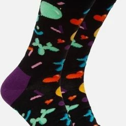 Happy Socks Sokken Balloon Animal Zwart | Maat 41-46 -Exporteren beenmode winkel 550x839 1